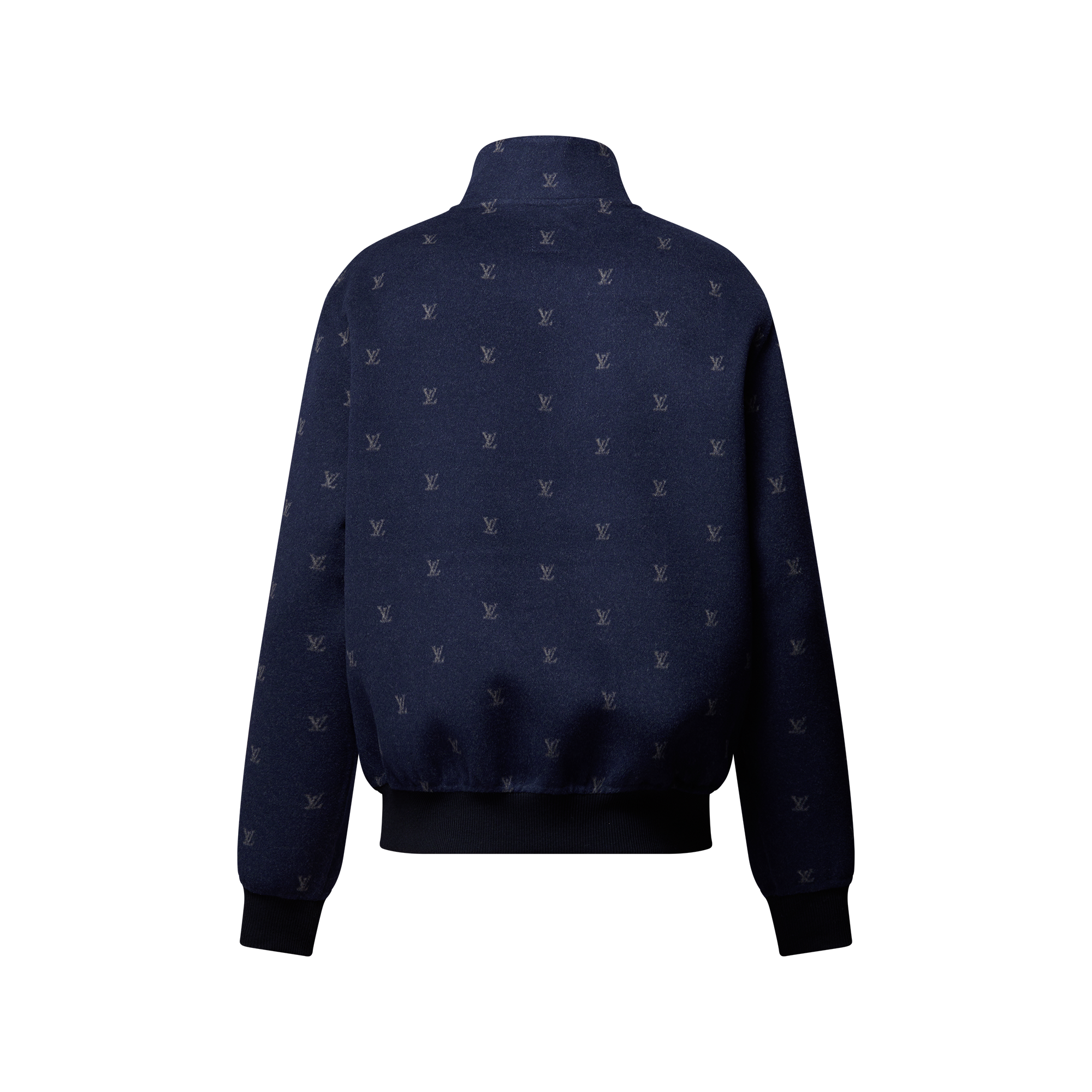 LVブラゾンダブルフェイスウールシルクブレンドリバーシブルブルゾン